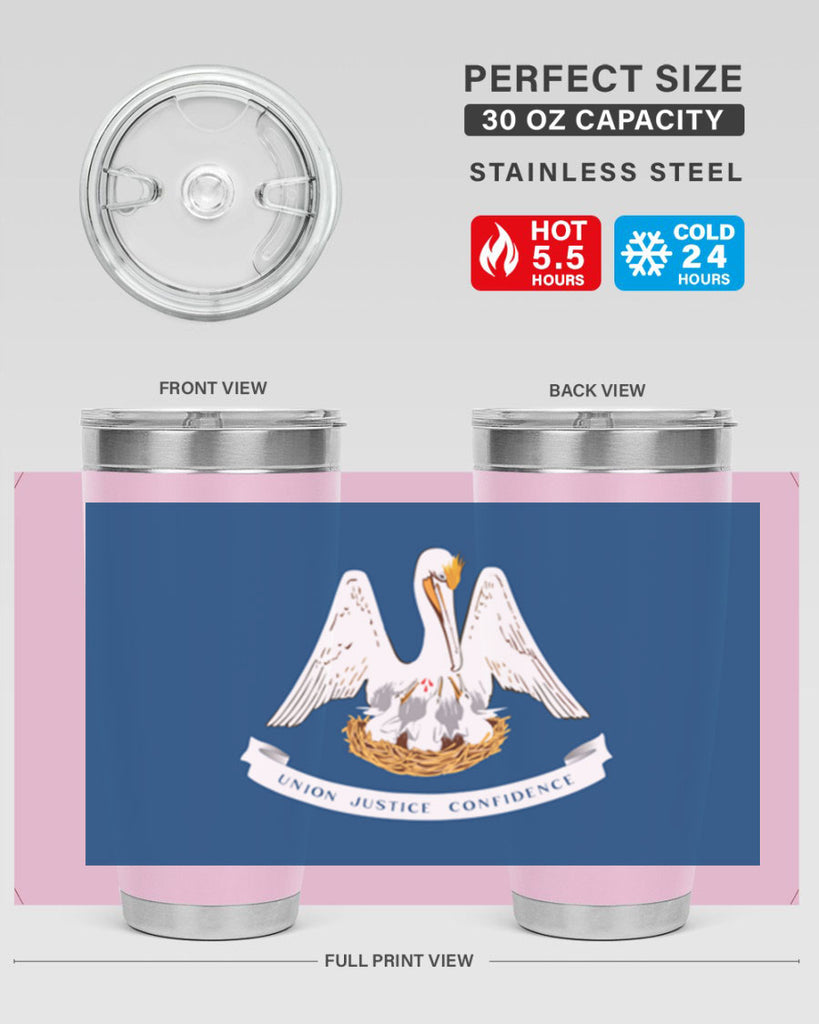 Louisiana 34#- Us Flags- Tumbler