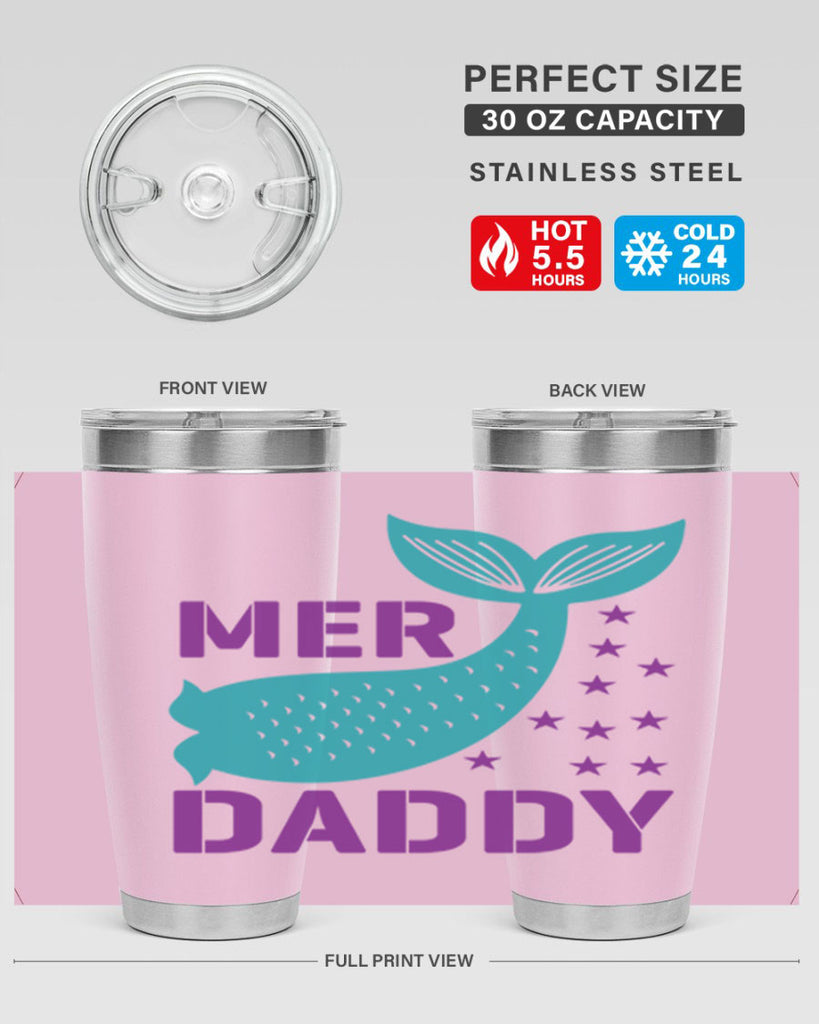 Mer Daddy 326#- mermaid- Tumbler