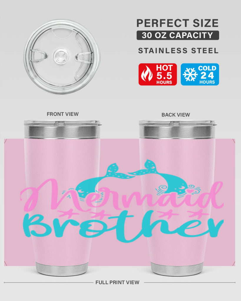 Mermaid Brother 354#- mermaid- Tumbler