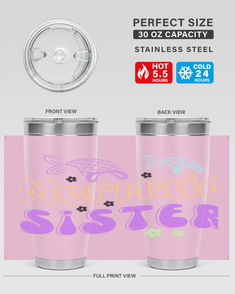 Mermaid Sister 442#- mermaid- Tumbler