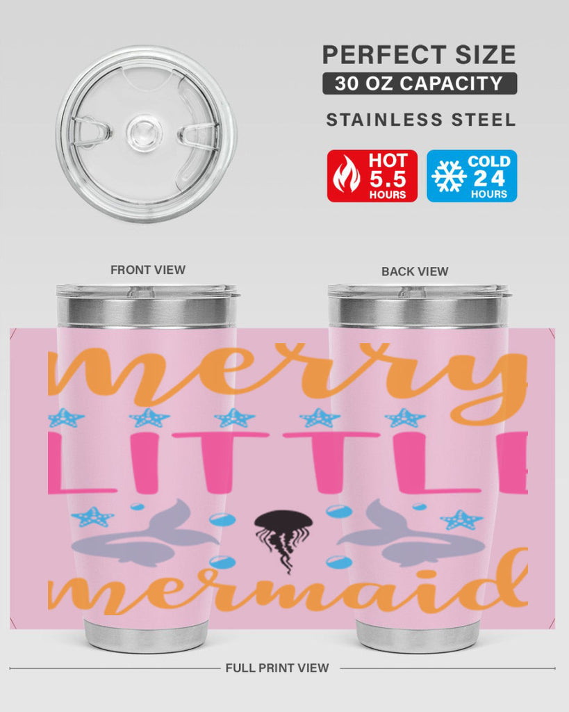 Merry Little Mermaid Design 503#- mermaid- Tumbler