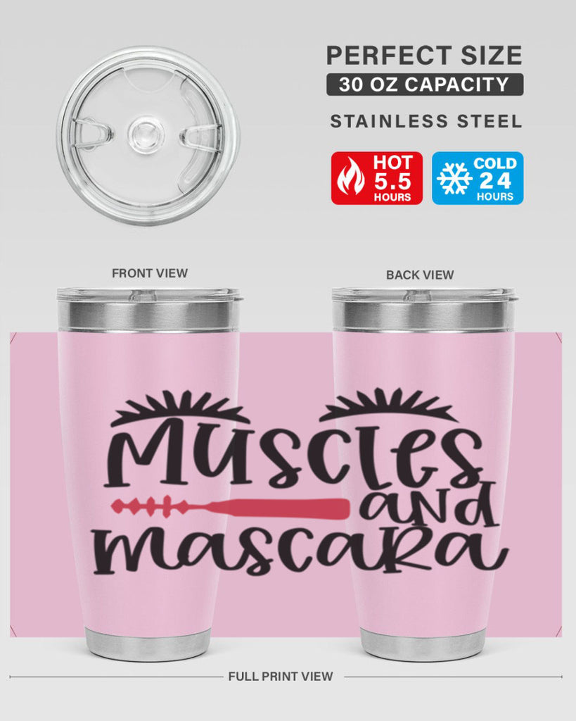 Muscles and mascara design Style 221#- make up- Tumbler