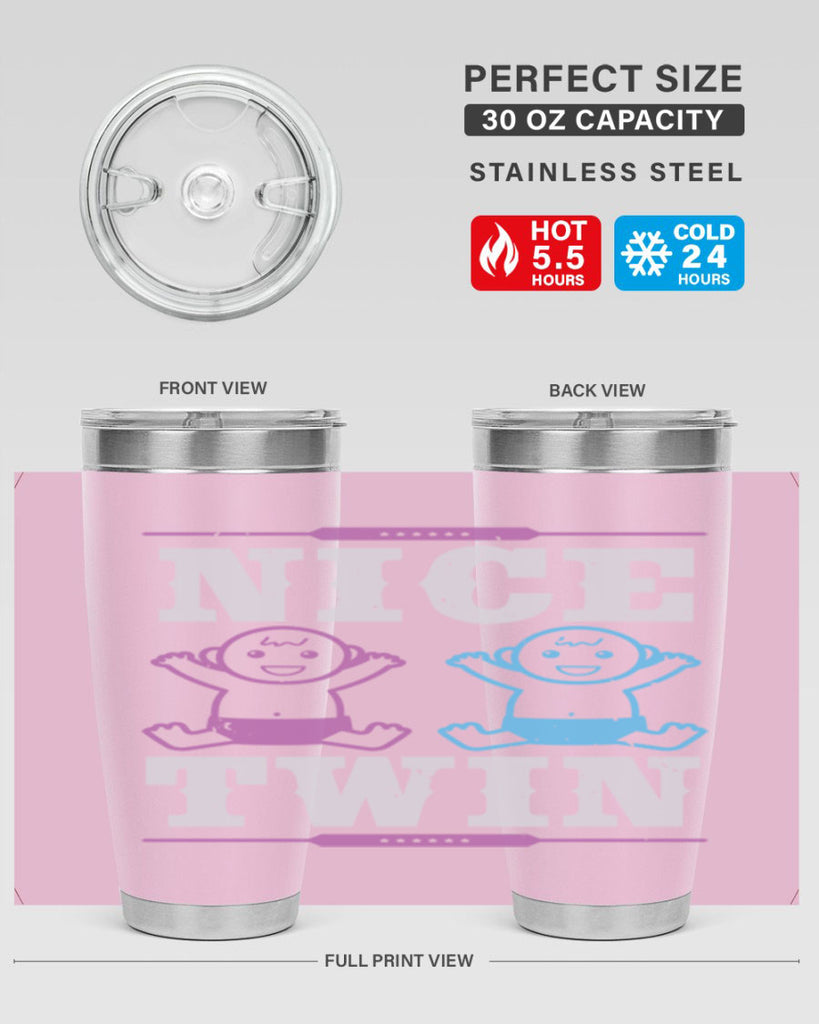 Nice Twin Style 26#- baby shower- tumbler
