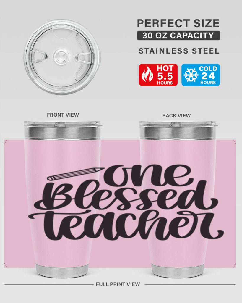 One Blessed Teacher Style 62#- teacher- tumbler