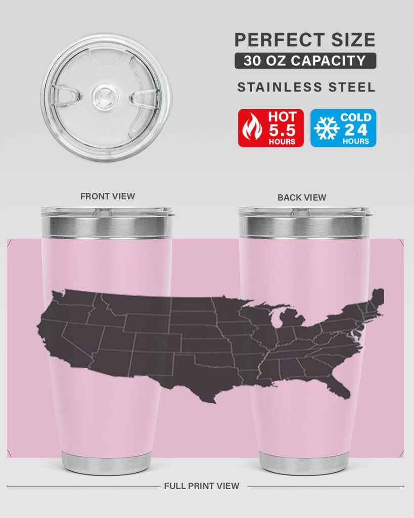 Separate Color Map Style 71#- Fourt Of July- Tumbler