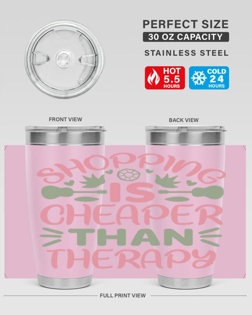 Shopping Is Cheaper Than Therapy 143#- fashion- Cotton Tank