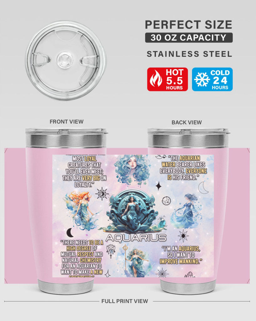 StraightAquarius 468#- zodiac- Tumbler