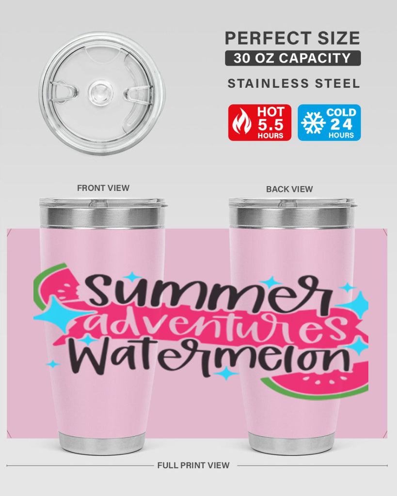 Summer Adventures Watermelon Style 23#- summer- Tumbler