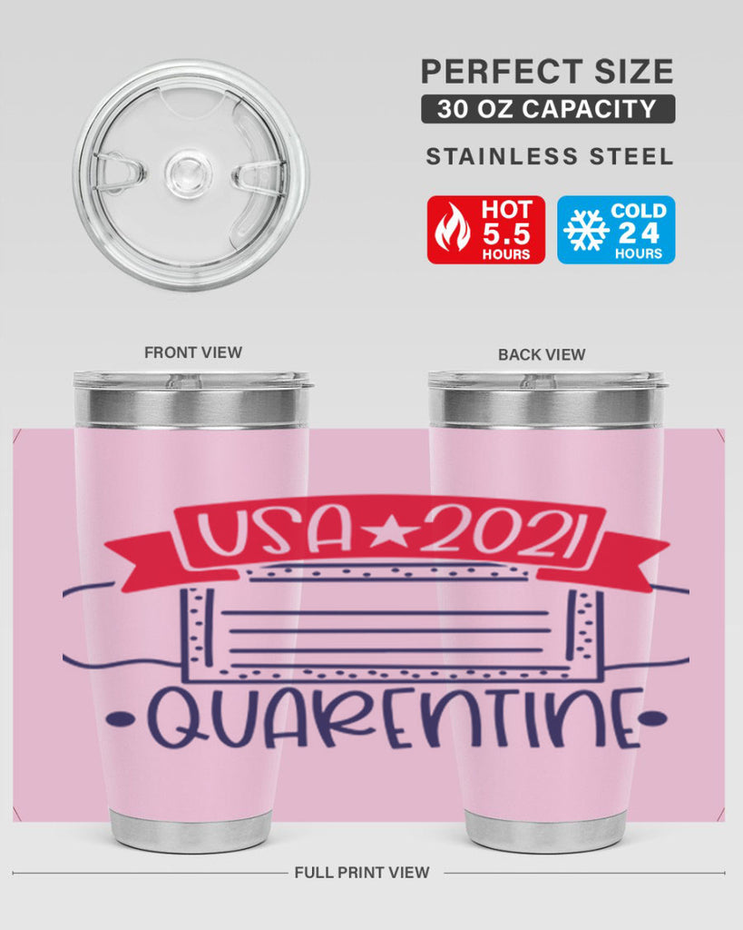 USA Quarentine Style 183#- Fourt Of July- Tumbler