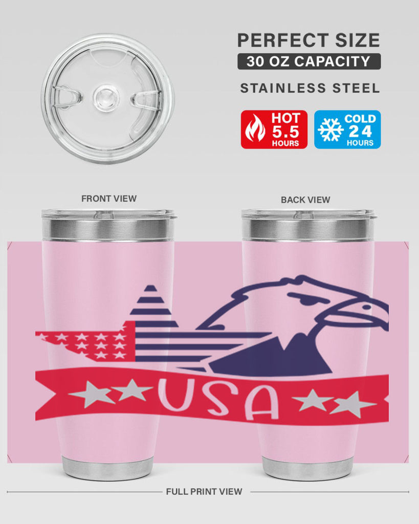 USA Style 182#- Fourt Of July- Tumbler