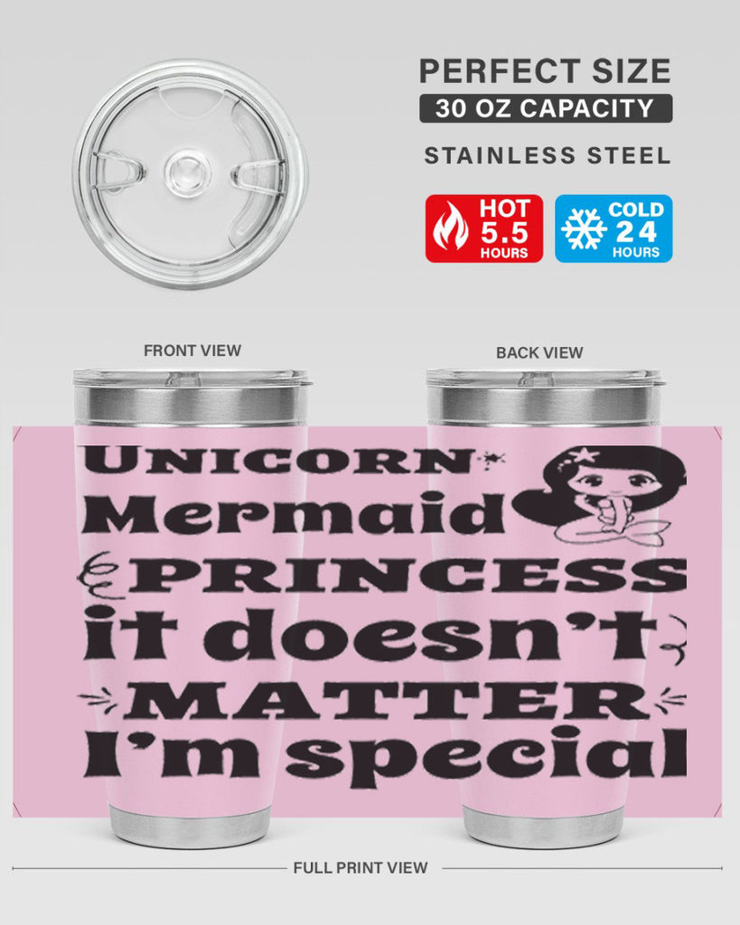 Unicorn Mermaid princess it doesnt 661#- mermaid- Tumbler