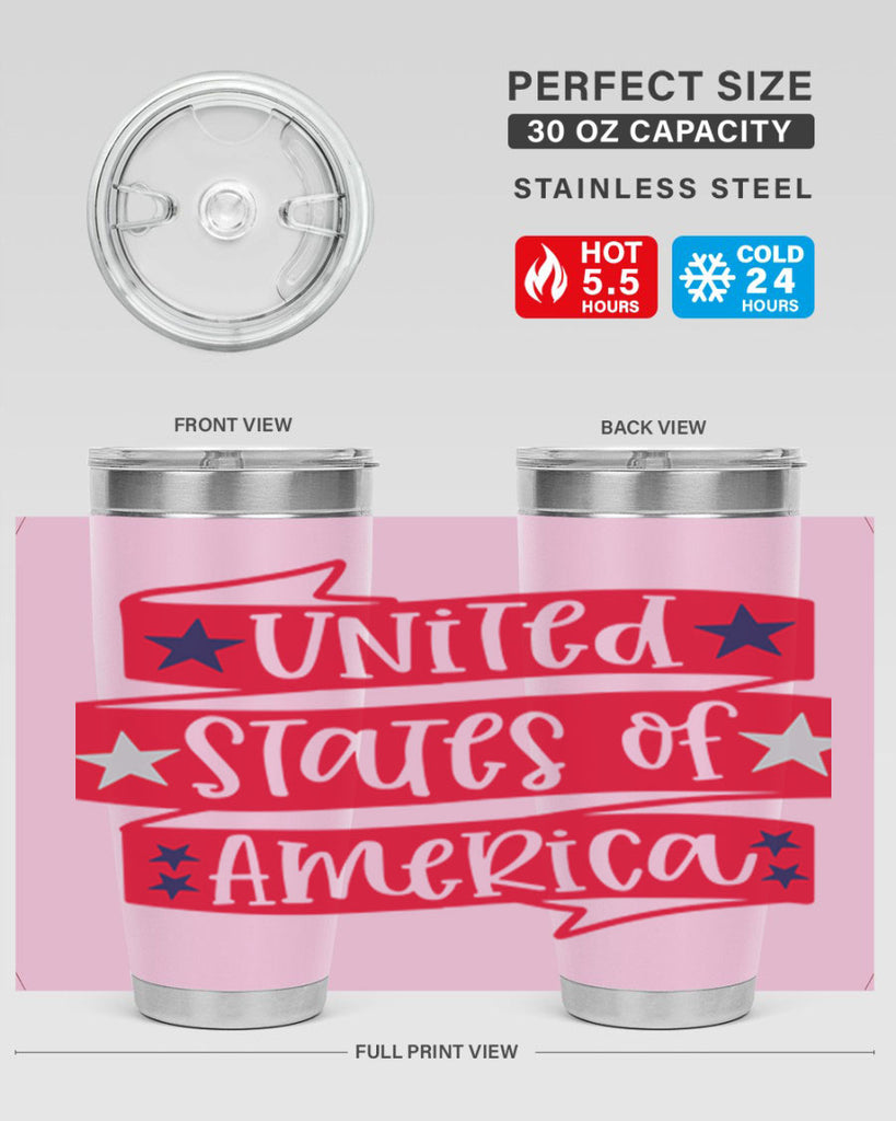 United States Of America Style 177#- Fourt Of July- Tumbler