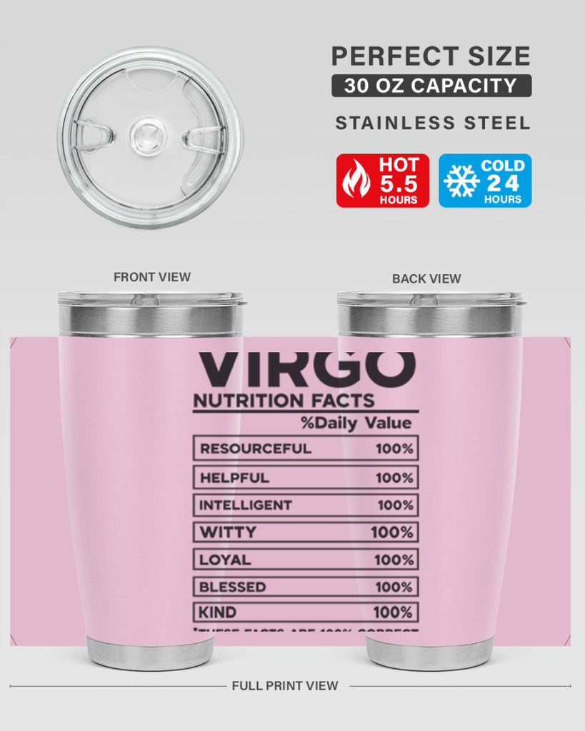 Virgo Nutrition Facts 530#- zodiac- Tumbler