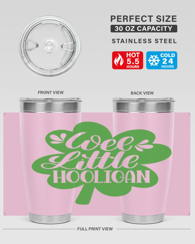 Wee Little Hooligan Style 16#- St Patricks Day- Tumbler