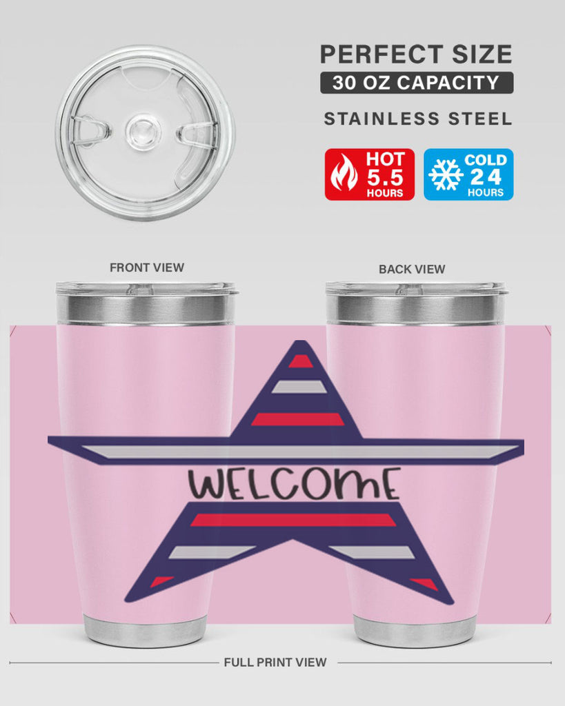 Welcome Style 186#- Fourt Of July- Tumbler