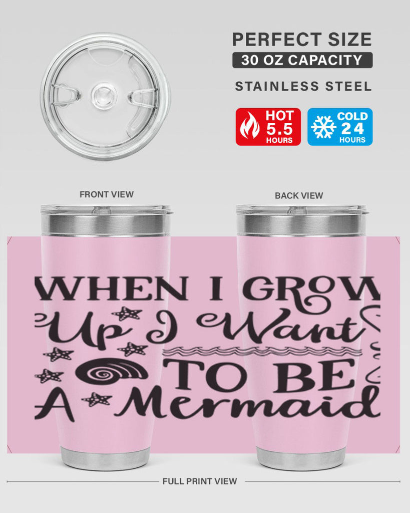 When i grow up i 665#- mermaid- Tumbler
