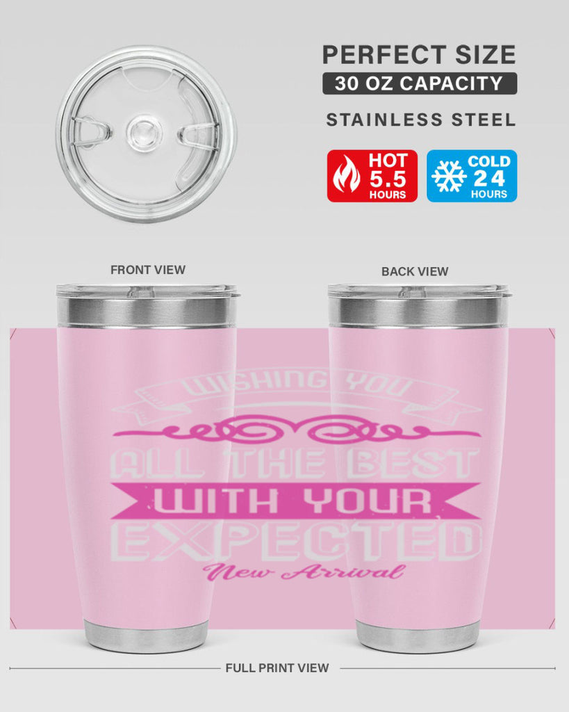 Wishing you all the best on your new arrival Style 7#- baby shower- tumbler