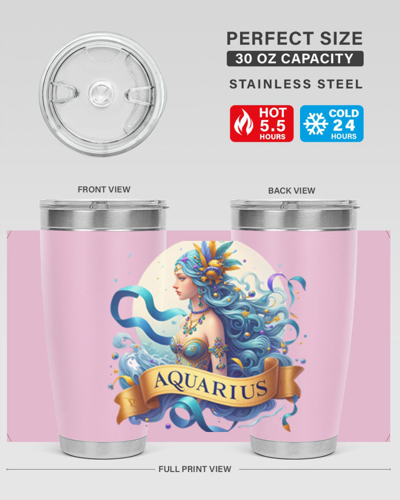 aquarius 84#- zodiac- Tumbler