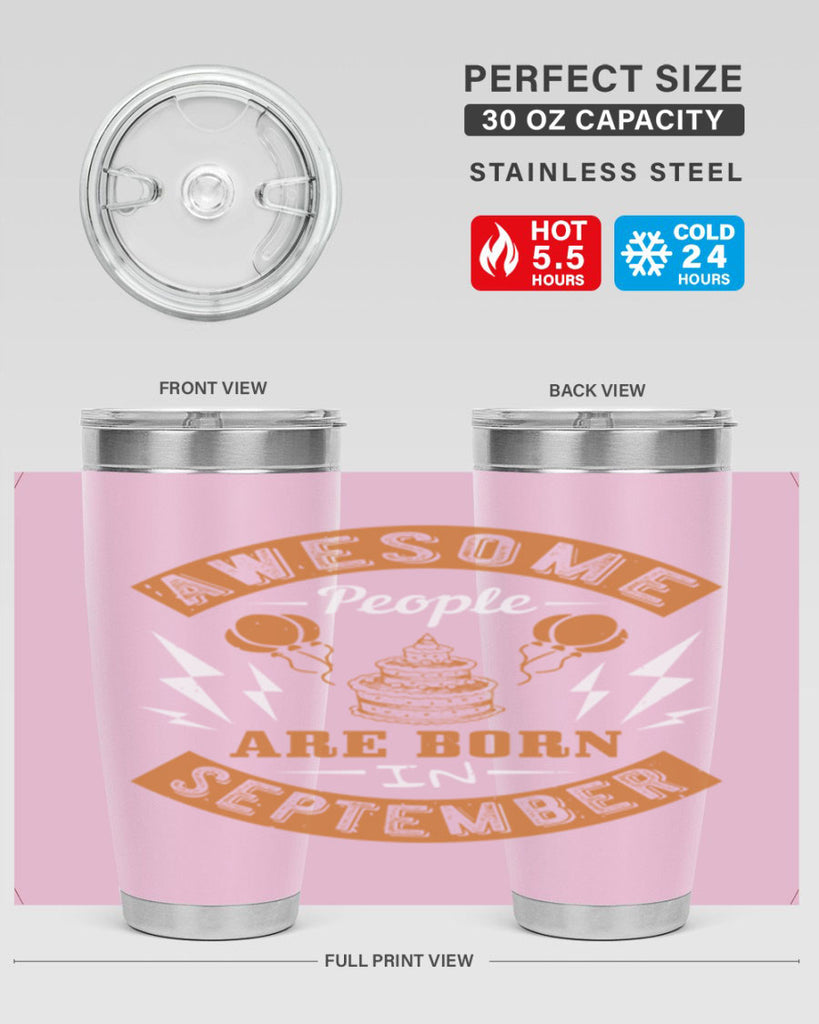 awesome people are born in September Style 17#- birthday- tumbler
