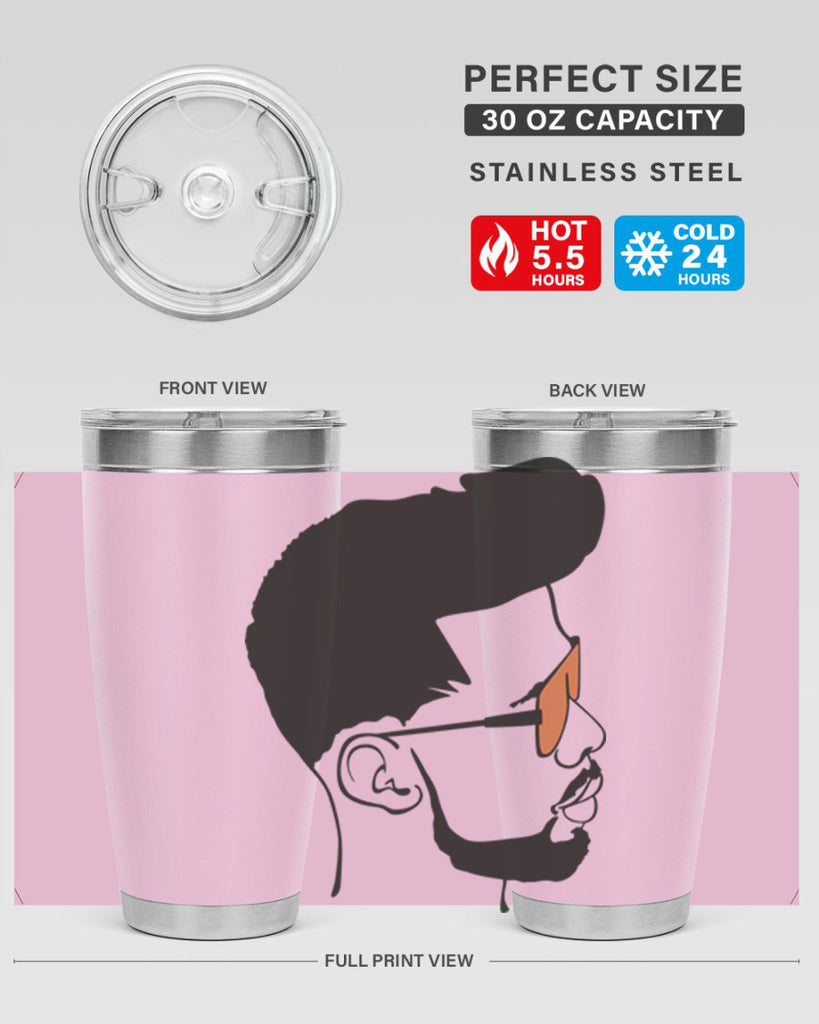 beardman 50#- black men - boys- tumbler