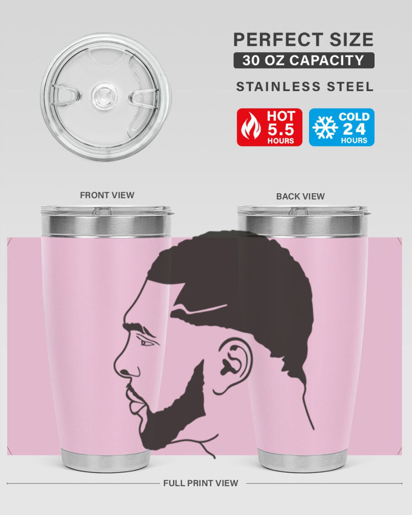 beardman 55#- black men - boys- tumbler