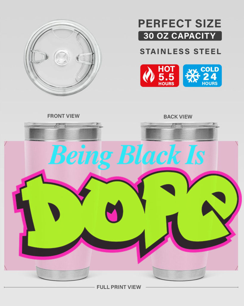 being black is dope 261#- black words phrases- Cotton Tank