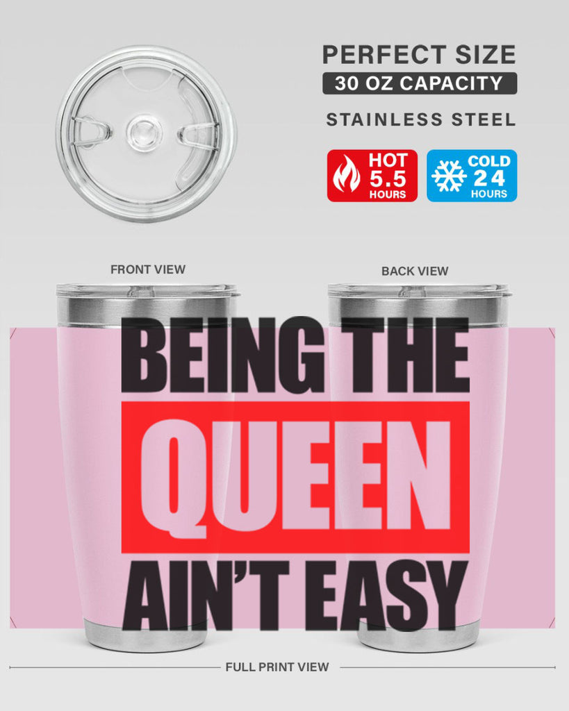 being the queen aint easy 255#- black words phrases- Cotton Tank