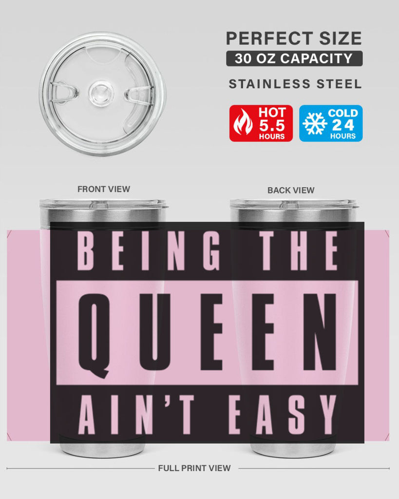 being the queen aint easy 258#- black words phrases- Cotton Tank