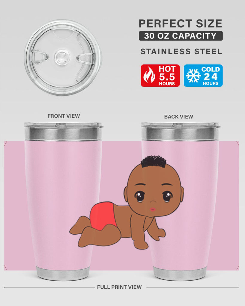 black baby boy 5#- black men - boys- tumbler