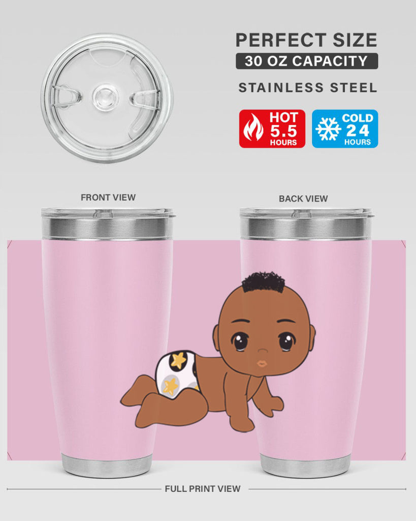 black baby boy 6#- black men - boys- tumbler