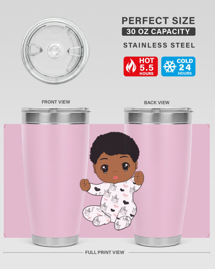 black baby boy 8#- black men - boys- tumbler