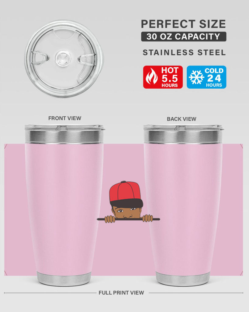 black boy 3#- black men - boys- tumbler