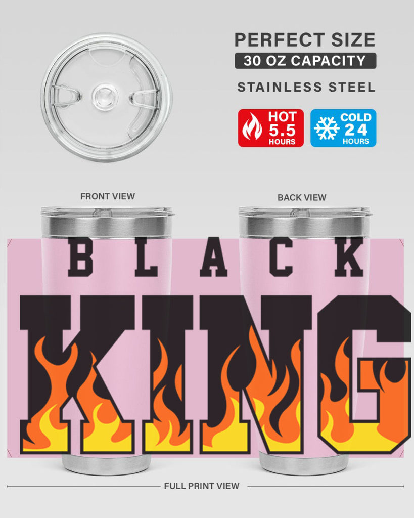 black king flames 232#- black words phrases- Cotton Tank