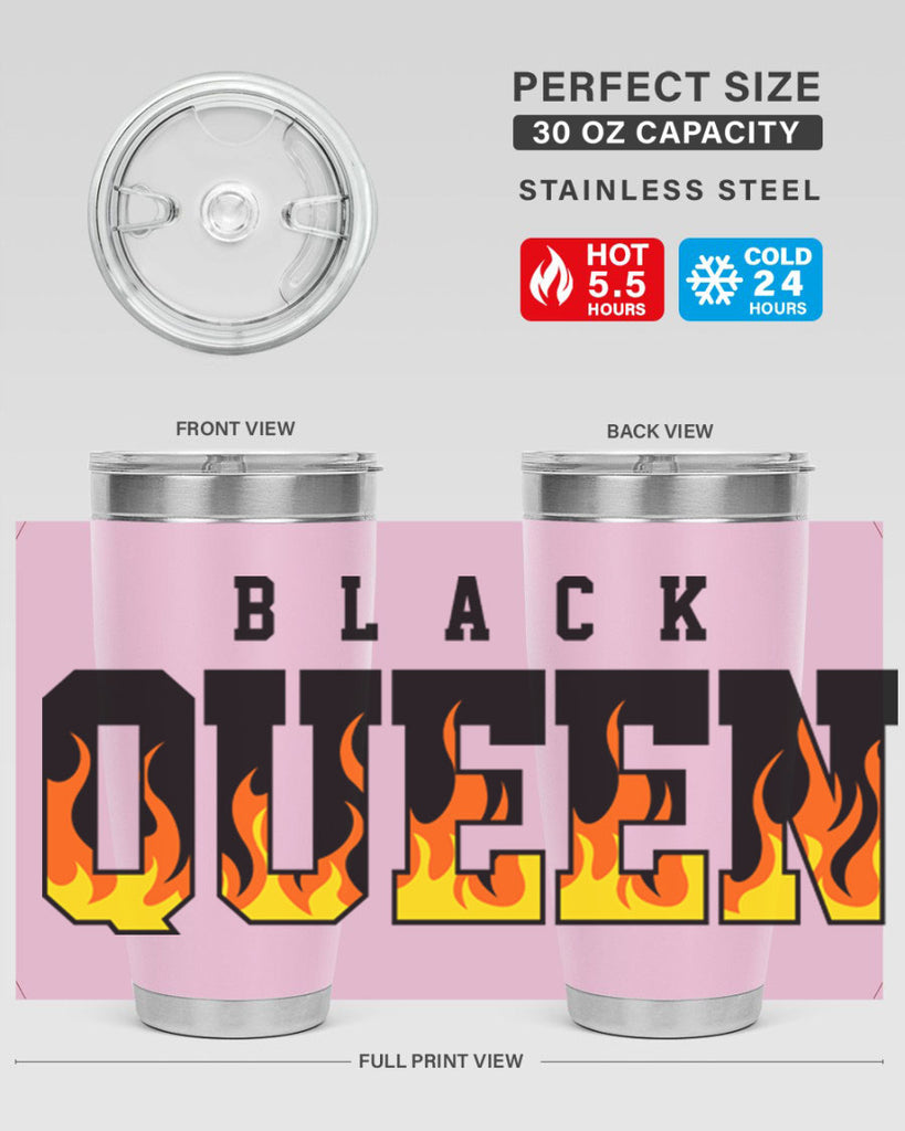 black queen flames 220#- black words phrases- Cotton Tank