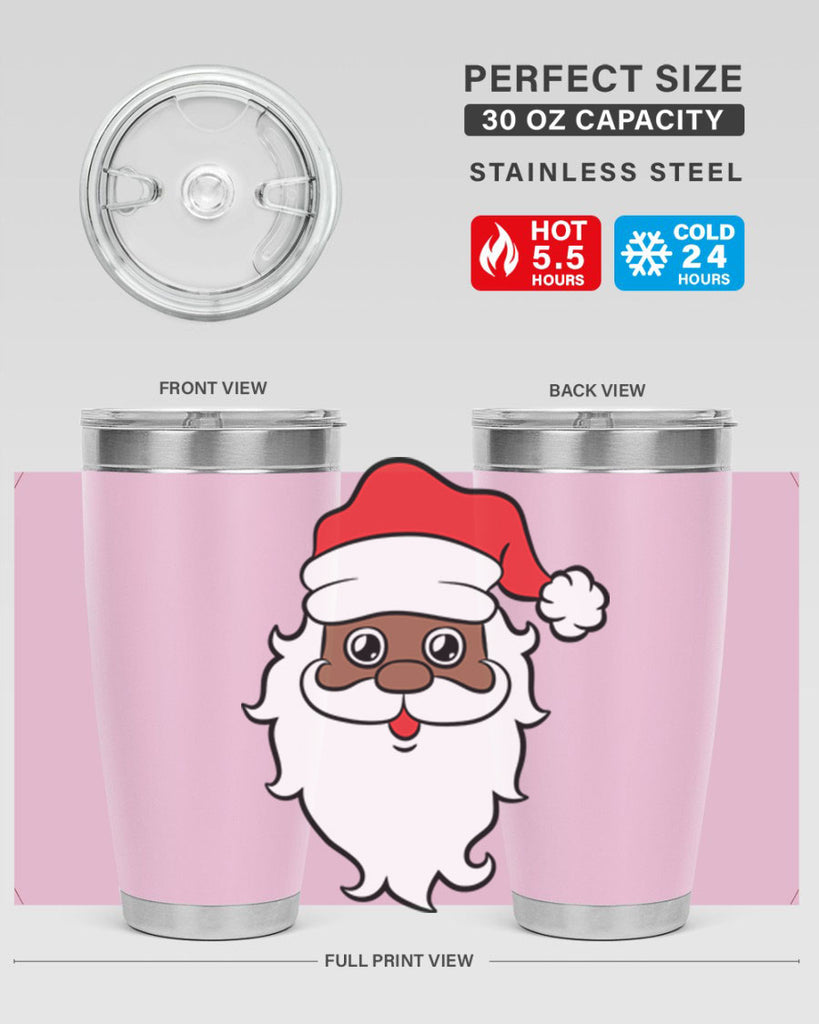 black santa 25#- black men - boys- tumbler