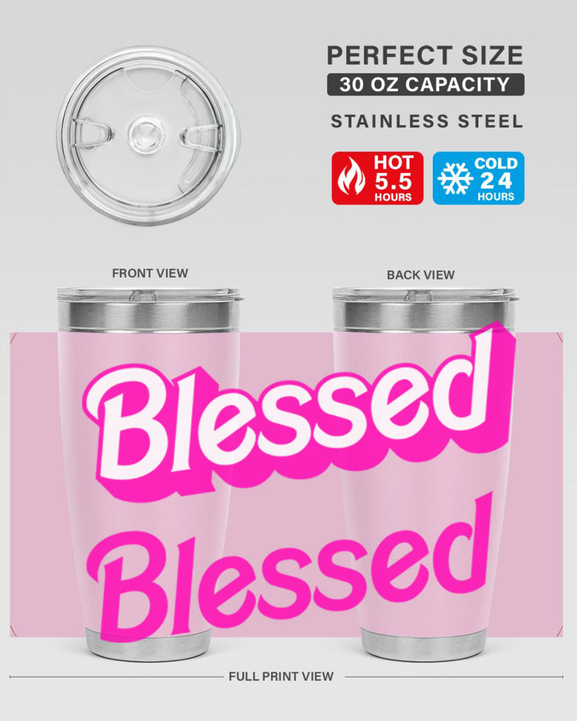blessed barbie 193#- black words phrases- Cotton Tank