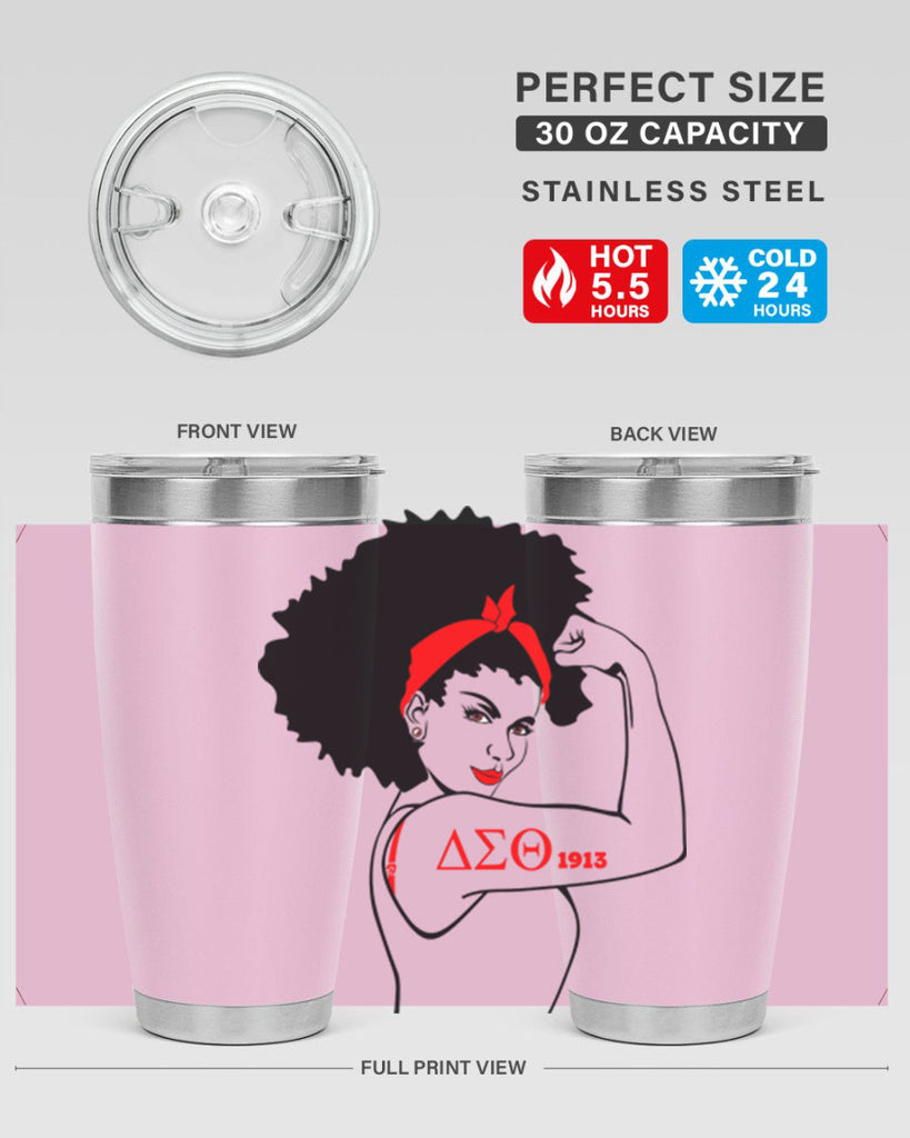 delta sigma theta 6#- black words phrases- Cotton Tank
