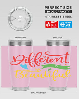 different is beautiful Style 11#- autism- Tumbler