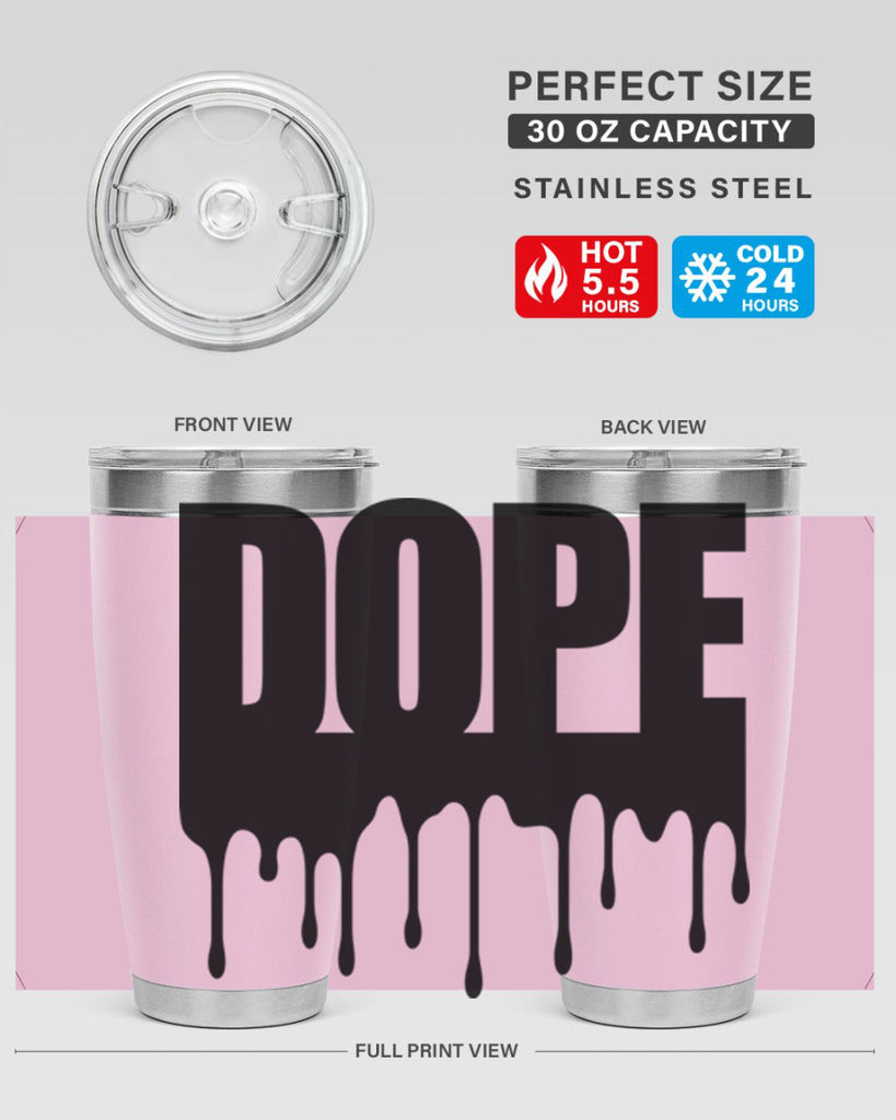 dope drip 166#- black words phrases- Cotton Tank