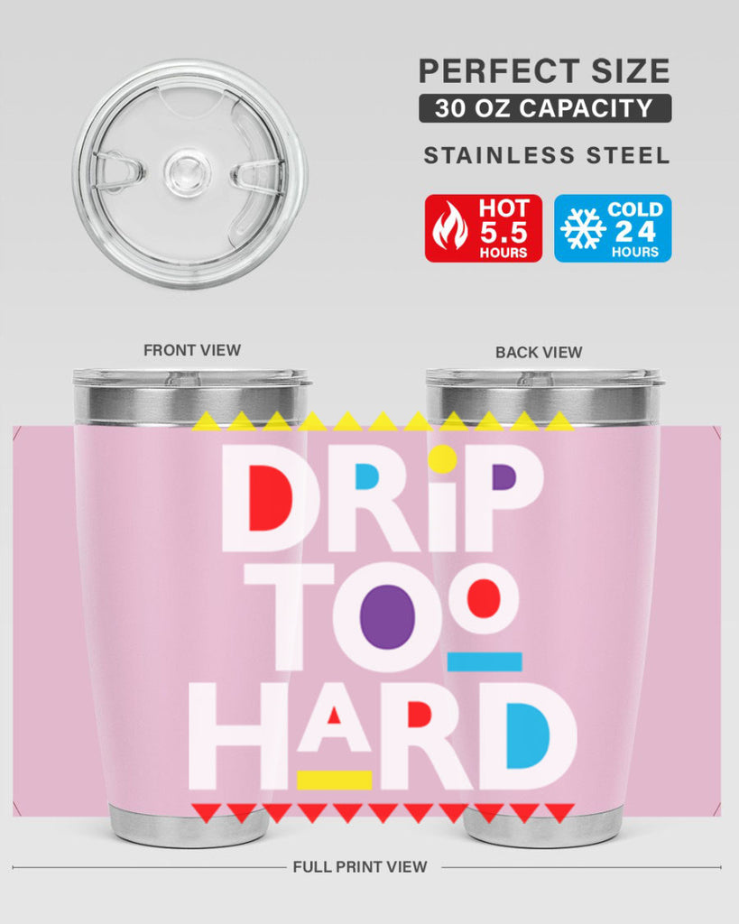 drip too hard 163#- black words phrases- Cotton Tank