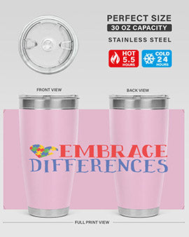 embrace differences Style 13#- autism- Tumbler