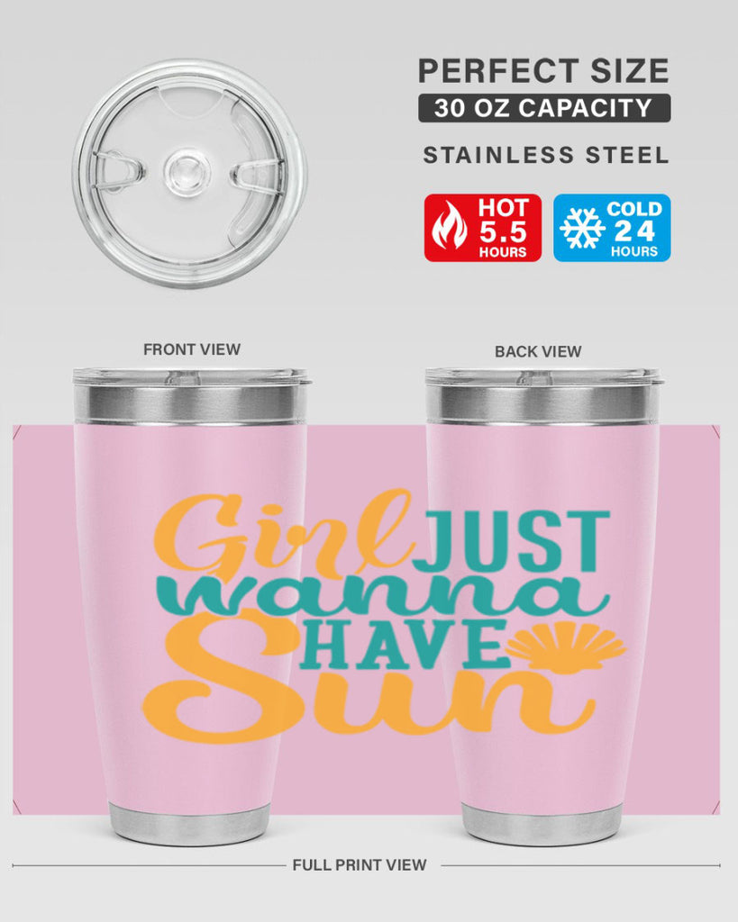 girls just wanna have sun Style 101#- summer- Tumbler
