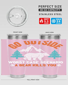 go outside worst case scenario a bear kills you  40#- Bears- Tumbler