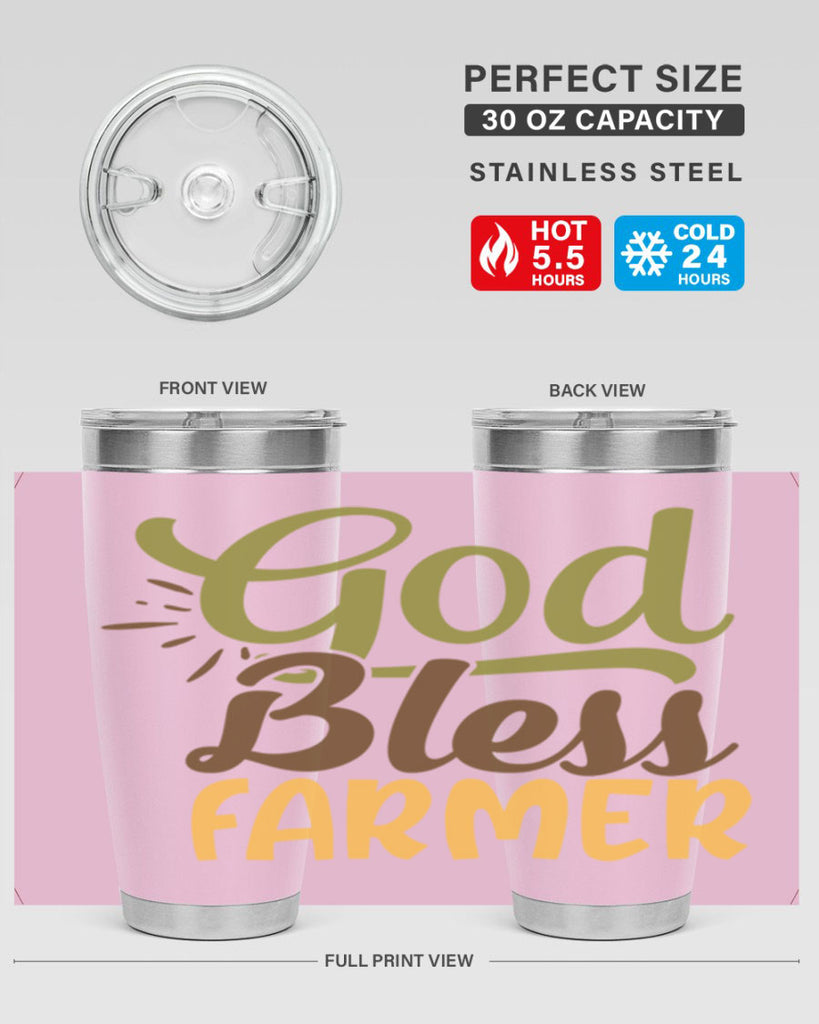 god bless farmer 10#- farming and gardening- Tumbler