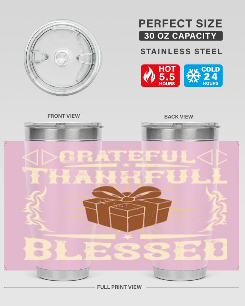 grateful thankfull blessed 40#- thanksgiving- Tumbler
