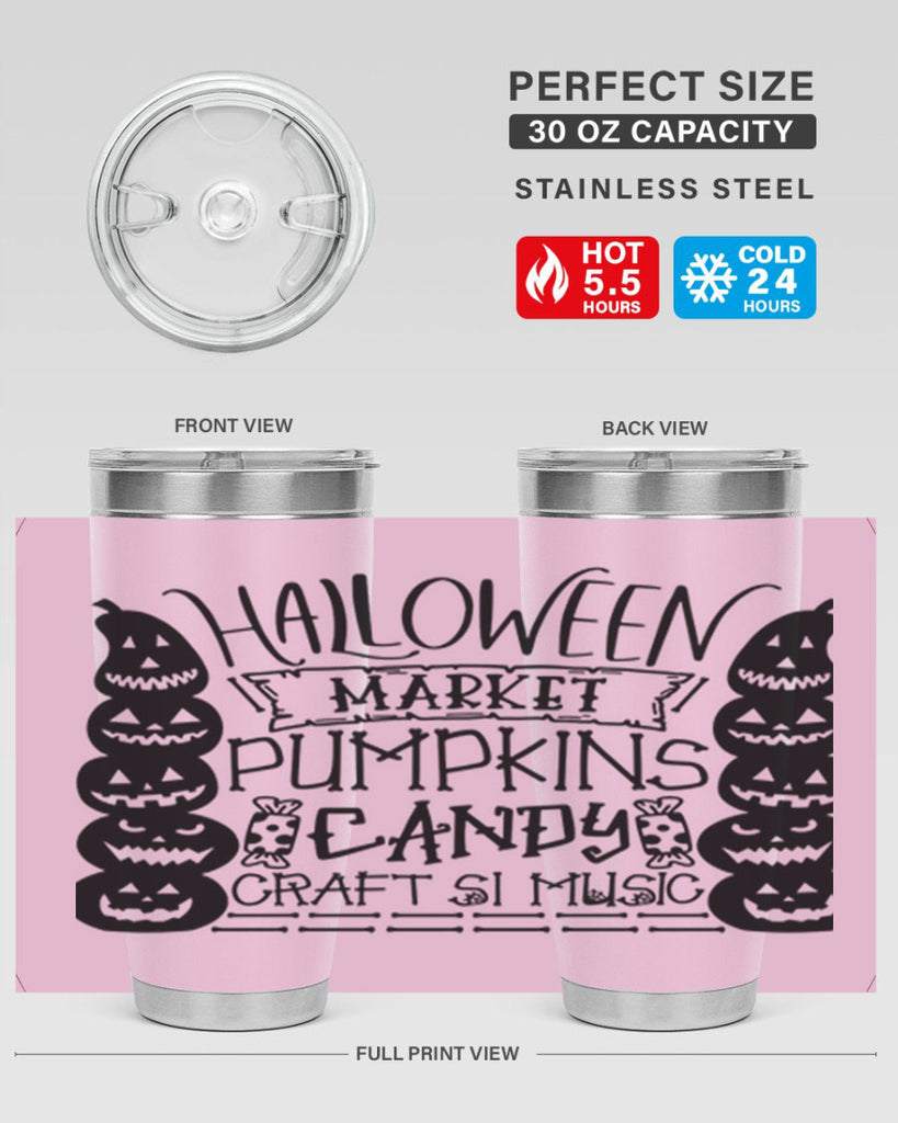 halloween market pumpkins candy 73#- halloween- Tumbler