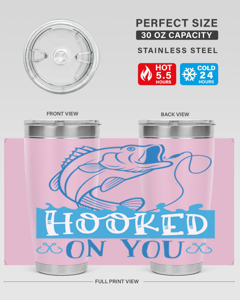 hooked on you 214#- fishing- Tumbler