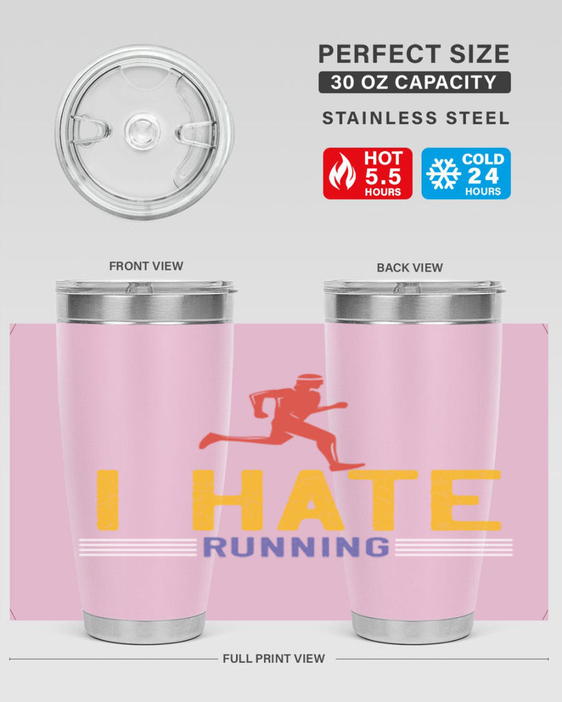 i hate running 40#- running- Tumbler