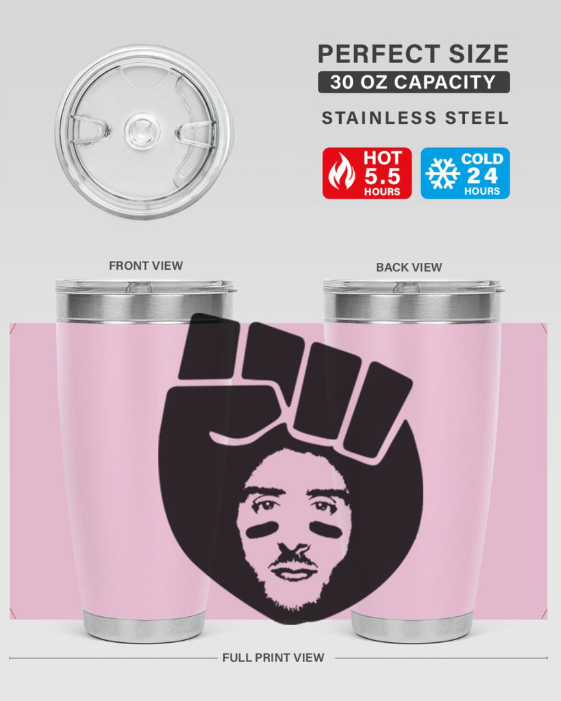 kaepernick fist hair 22#- black men - boys- tumbler