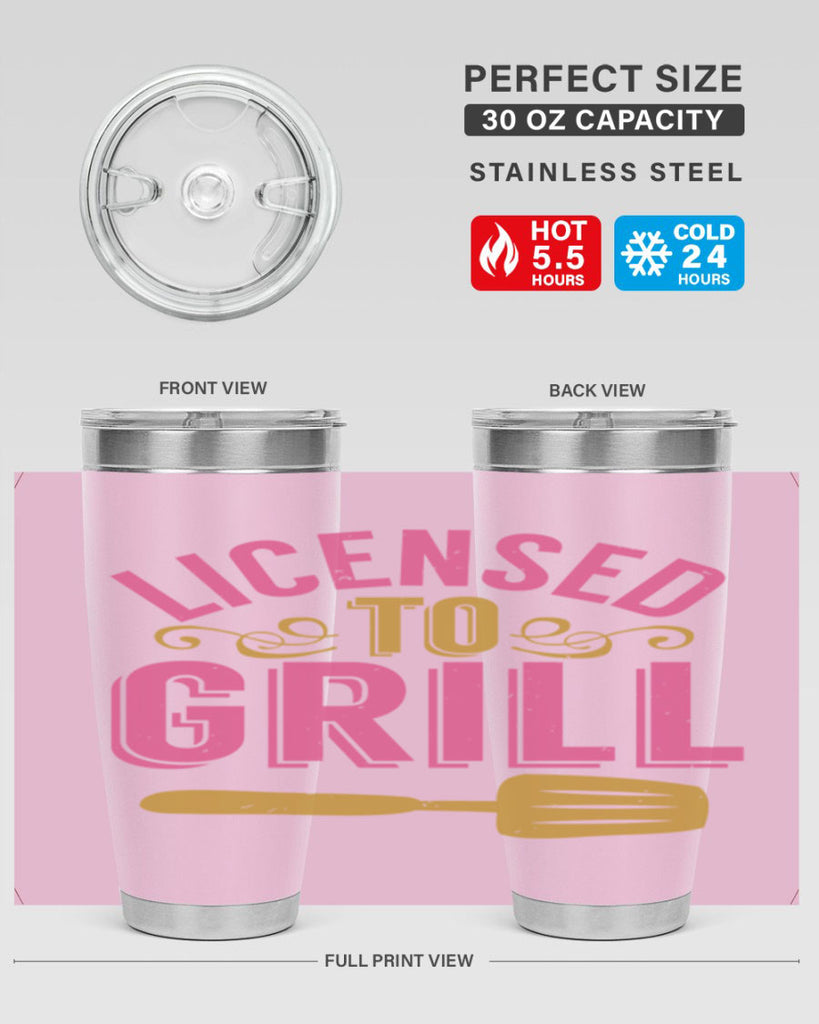 licensed to grill 24#- bbq- Tumbler
